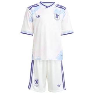 Aston Villa Barn Tredjeställ 2025/26 – Kortärmad Fotbollströja + Shorts