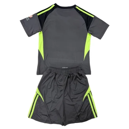 Aston Villa Målvaktsställ Barn 2025/26 Svart Kortärmad Tröja + Shorts-1