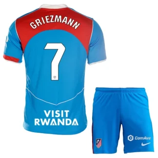 Atlético Madrid Barn Tredjeställ 2025/26 Antoine Griezmann 7 Kortärmad Tröja + Shorts