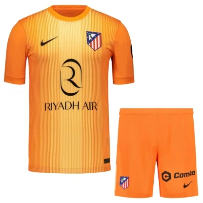 Atlético Madrid Målvaktsställ Barn 2025/26 Jan Oblak 13 Orange Kortärmad Tröja + Shorts-1