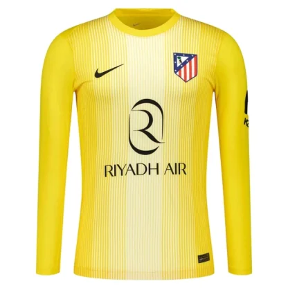 Atlético Madrid Herr Långärmad Målvaktströja 2025-26 Oblak 13 Gul/Vit