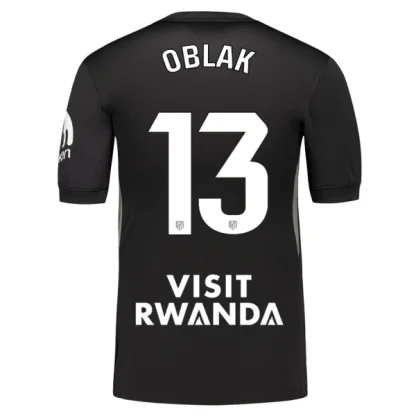 Atlético Madrid Målvaktströja Herr 2025-26 Jan Oblak 13 Svart Kortärmad Fotbollströja