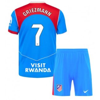 Atlético Madrid Tredjeställ 2025/26 Barn Antoine Griezmann #7 Kortärmad Fotbollströja + Shorts