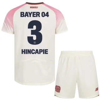 Bayer 04 Leverkusen Barn Bortaställ 2025/26 – Piero Hincapie 3 – Kortärmad Fotbollströja + Shorts