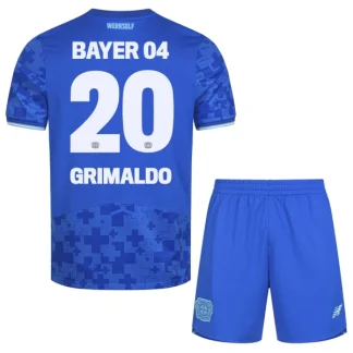 Bayer 04 Leverkusen Barn Tredjeställ 2025/26 – Alejandro Grimaldo 20 – Kortärmad Fotbollströja + Shorts
