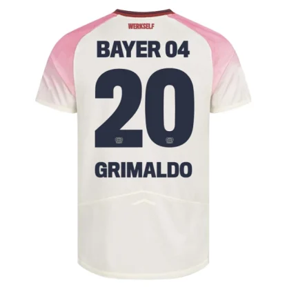 Bayer 04 Leverkusen Herr Bortatröja 2025/26 – Alejandro Grimaldo 20 – Kortärmad Fotbollströja
