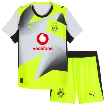 Borussia Dortmund Barn Bortaställ 2025/26 Kortärmad Tröja + Shorts