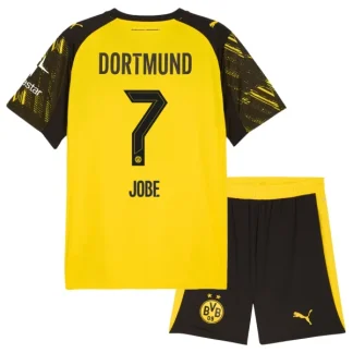 Borussia Dortmund Barn Hemmaställ 2025/26 – Jobe Bellingham 7 – Kortärmad Fotbollströja + Shorts