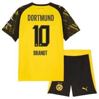 Borussia Dortmund Barn Hemmaställ 2025/26 – Julian Brandt 10 – Kortärmad Fotbollströja + Shorts