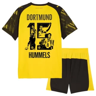 Borussia Dortmund Barn Hemmaställ 2025/26 Special Edition – Mats Hummels 15 – Kortärmad Fotbollströja + Shorts