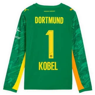 Borussia Dortmund Grön Målvaktströja Herr 2025/26 – Gregor Kobel 1 – Långärmad Fotbollströja