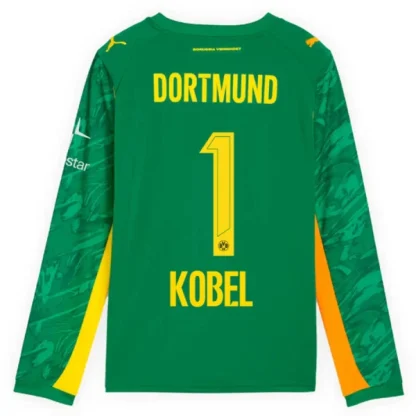 Borussia Dortmund Grön Målvaktströja Herr 2025/26 – Gregor Kobel 1 – Långärmad Fotbollströja