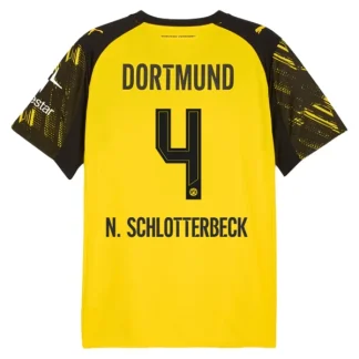 Borussia Dortmund Herr Hemmatröja 2025/26 – Nico Schlotterbeck 4 – Kortärmad Fotbollströja