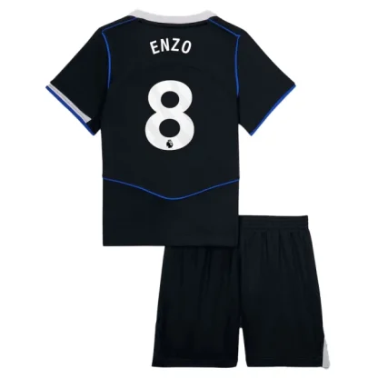 Chelsea FC Barn Tredjeställ 2025/26 Enzo Fernandez 8 Kortärmad Tröja + Shorts