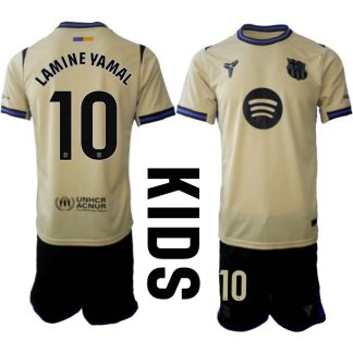 FC Barcelona Barn Bortaställ 2025/26 – Lamine Yamal 10 – Kortärmad Fotbollströja + Shorts