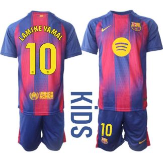 FC Barcelona Barn Hemmaställ 2025/26 – Lamine Yamal 10 – Kortärmad Fotbollströja + Shorts