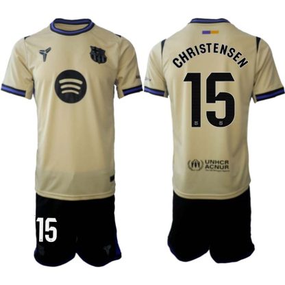 FC Barcelona Herr Bortaställ 2025/26 – Andreas Christensen 15 – Kortärmad Fotbollströja + Shorts