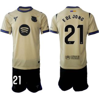 FC Barcelona Herr Bortaställ 2025/26 – Frenkie de Jong 21 – Kortärmad Fotbollströja + Shorts