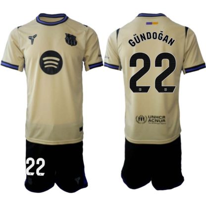 FC Barcelona Herr Bortaställ 2025/26 – İlkay Gündoğan 22 – Kortärmad Fotbollströja + Shorts