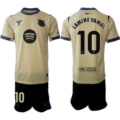 FC Barcelona Herr Bortaställ 2025/26 – Lamine Yamal 10 – Kortärmad Fotbollströja + Shorts