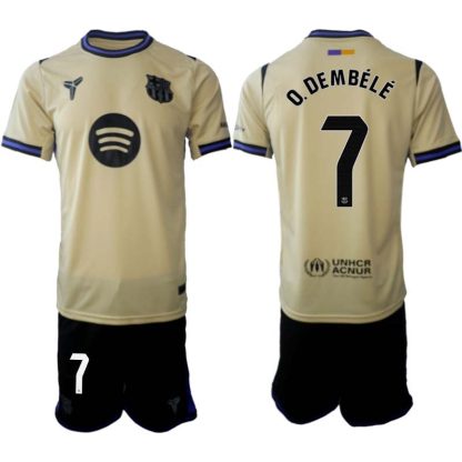 FC Barcelona Herr Bortaställ 2025/26 – Ousmane Dembélé 7 – Kortärmad Fotbollströja + Shorts