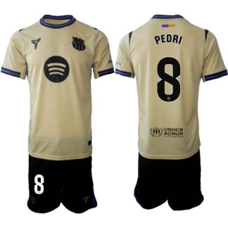 FC Barcelona Herr Bortaställ 2025/26 – Pedri Gonzalez 8 – Kortärmad Fotbollströja + Shorts