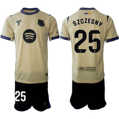 FC Barcelona Herr Bortaställ 2025/26 – Wojciech Szczesny 25 – Kortärmad Fotbollströja + Shorts