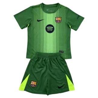 FC Barcelona UCL Målvaktsställ Barn 2025/26 – Kortärmad Fotbollströja + Shorts