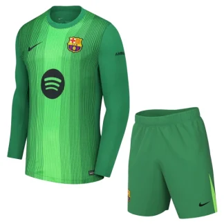 FC Barcelona UCL Målvaktsställ Barn 2025/26 – Långärmad Fotbollströja + Shorts