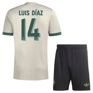 FC Bayern München Barn Oktoberfestställ 2025/26 Luis Díaz 14 Kortärmad Tröja + Shorts