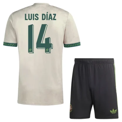 FC Bayern München Barn Oktoberfestställ 2025/26 Luis Díaz 14 Kortärmad Tröja + Shorts