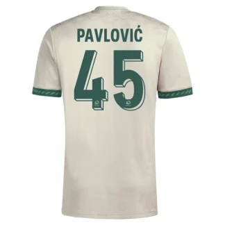 FC Bayern München Herr Oktoberfesttröja 2025/26 Aleksandar Pavlović 45 Kortärmad Fotbollströja