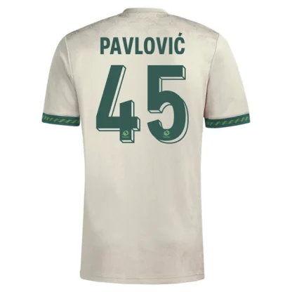 FC Bayern München Herr Oktoberfesttröja 2025/26 Aleksandar Pavlović 45 Kortärmad Fotbollströja