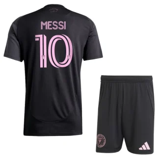 Inter Miami CF Barn Bortaställ 2025/26 Lionel Messi 10 Kortärmad Tröja + Shorts