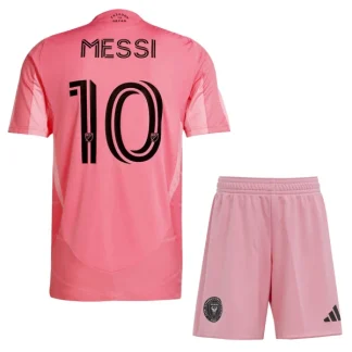 Inter Miami CF Barn Hemmaställ 2025/26 Lionel Messi 10 Kortärmad Tröja + Shorts