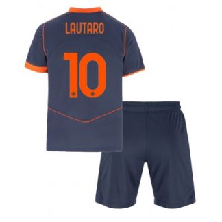 Inter Milan 2025/26 Tredjetröja Barn Set – Lautaro Martínez #10 Kortärmad Fotbollströja med Shorts