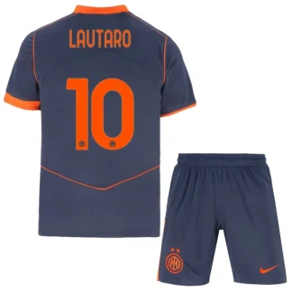 Inter Milan Barn Tredjeställ 2025/26 Lautaro Martinez 10 Kortärmad Tröja + Shorts