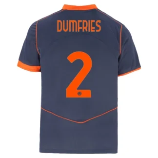 Inter Milan Herr Tredjetröja 2025/26 Denzel Dumfries 2 Kortärmad Fotbollströja