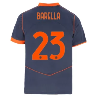 Inter Milan Herr Tredjetröja 2025/26 Nicolò Barella 23 Kortärmad Fotbollströja