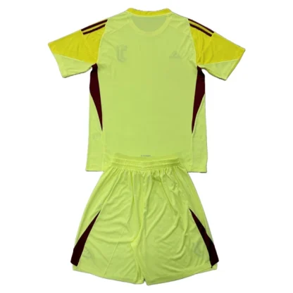 Juventus Barn Målvaktsställ 2025-26 Gul Kortärmad Tröja + Shorts-1