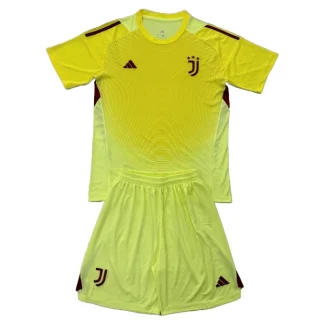Juventus Barn Målvaktsställ 2025-26 Gul Kortärmad Tröja + Shorts