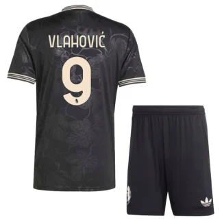 Juventus Barn Tredjeställ 2025/26 Dušan Vlahović 9 Kortärmad Tröja + Shorts