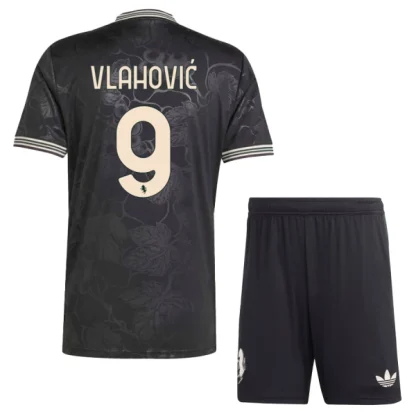 Juventus Barn Tredjeställ 2025/26 Dušan Vlahović 9 Kortärmad Tröja + Shorts