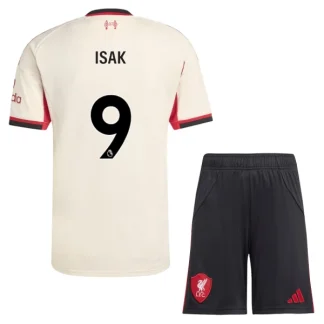 Liverpool Barn Bortaställ 2025/26 Alexander Isak 9 Kortärmad Tröja + Shorts