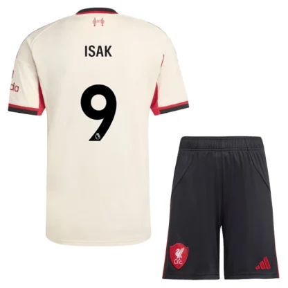 Liverpool Barn Bortaställ 2025/26 Alexander Isak 9 Kortärmad Tröja + Shorts