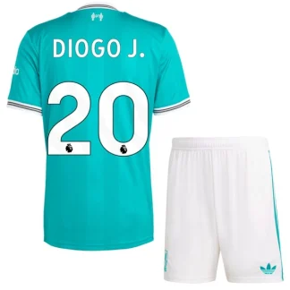 Liverpool Barn Tredjeställ 2025/26 Diogo Jota 20 Kortärmad Tröja + Shorts