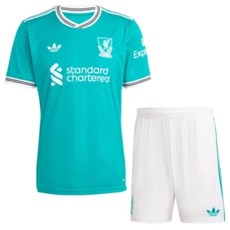Liverpool Barn Tredjeställ 2025/26 Kortärmad Tröja + Shorts