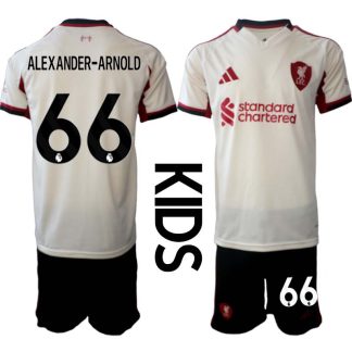 Liverpool FC Barn Bortaställ 2025/26 Alexander-Arnold 66 Kortärmad Tröja + Shorts