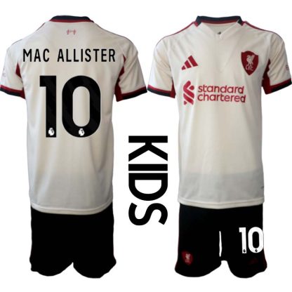 Liverpool FC Barn Bortaställ 2025/26 Alexis Mac Allister 10 Kortärmad Tröja + Shorts