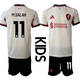 Liverpool FC Barn Bortaställ 2025/26 Mohamed Salah 11 Kortärmad Tröja + Shorts